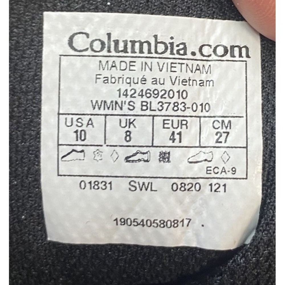 Columbia Women's‎ Newton Ridge Waterproof Black Winter Hiking Ankle Boots 10 EUC - Picture 5 of 11